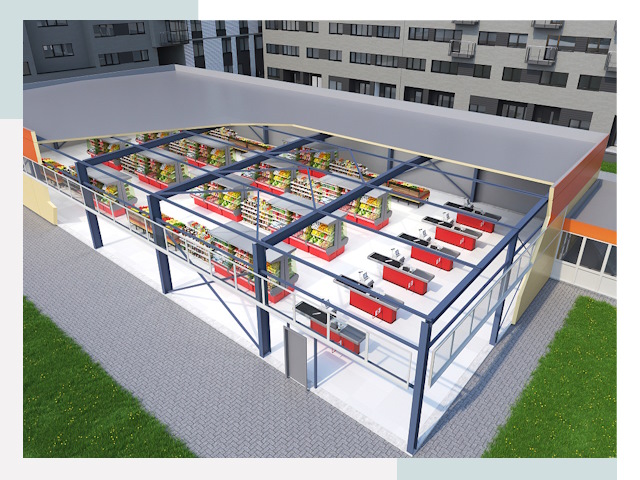 Строительство магазинов в Усолье-Сибирское от 619 руб. за м²