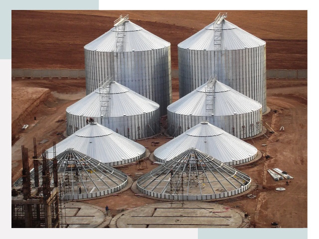 Строительство зерновых силосов в Усолье-Сибирском