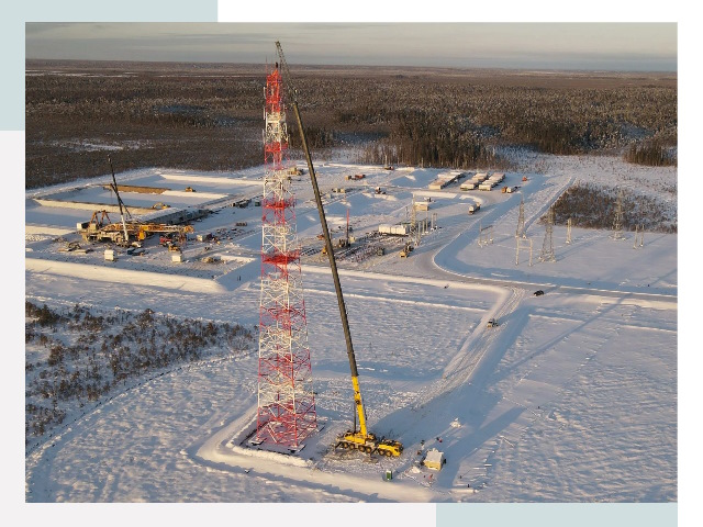 Мачты связи в Усолье-Сибирском