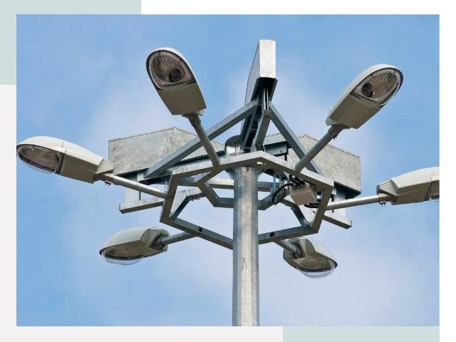 Монтаж осветительных мачт в Усолье-Сибирском