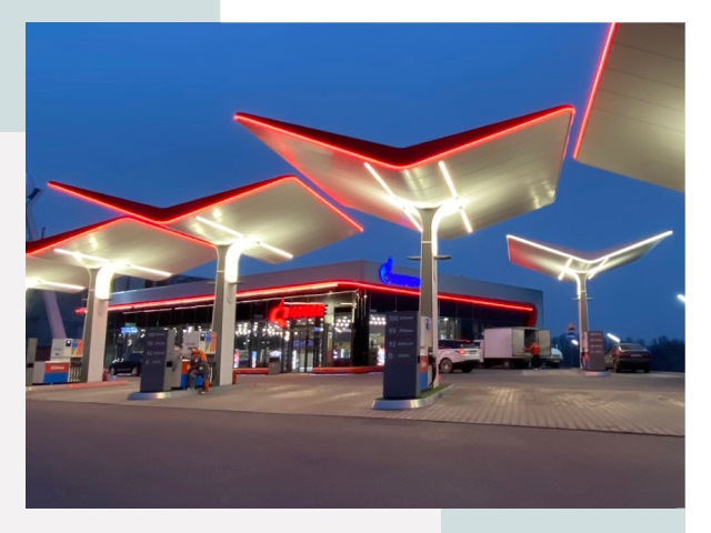 Навесы для АЗС в Усолье-Сибирском