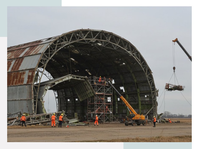 Демонтаж ангаров в Усолье-Сибирском